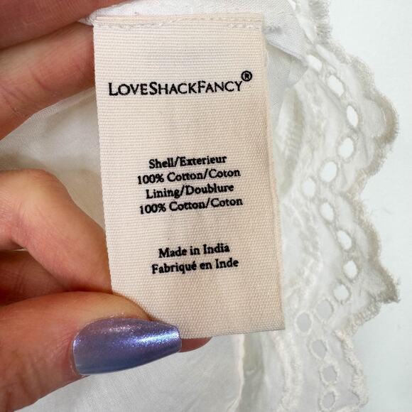 NWT LOVESHACKFANCY Olani Dress Ivory cottagecore sundress coquette 3064 - Picture 8 of 12